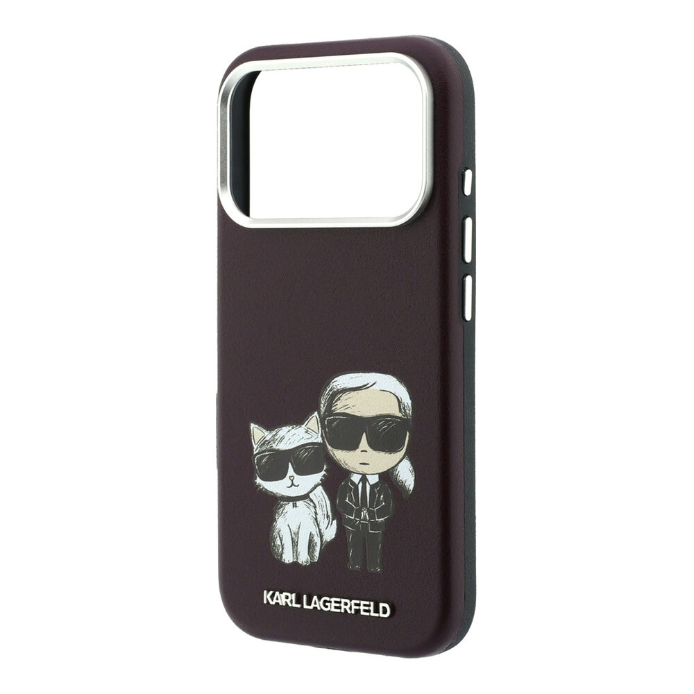Karl Lagerfeld Karl iPhone 18 Pro Max Hoesje harde behuizing - MagSafe - SW - glad PU - KC Bodies Sketch Bordeauxrood Karl Lagerfeld Karl iPhone 18 Pro Max Hoesje harde behuizing - MagSafe - SW - glad PU - KC Bodies Sketch Bordeauxrood