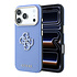 Guess iPhone 18 Pro Max Hoesje harde behuizing - SW - generfd PU - groot logo van hars Lichtblauw Guess iPhone 18 Pro Max Hoesje harde behuizing - SW - generfd PU - groot logo van hars Lichtblauw