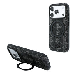 Lacoste Lacoste iPhone 18 Pro Max Hoesje harde behuizing - MagSafe - PVC - The Blend - ringstandaard Zwart