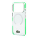 Lacoste Lacoste iPhone 18 Pro Max Hoesje harde behuizing - MagSafe - IML - schokbestendig - groene randen Transparant/Groen