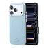 Lacoste iPhone 18 Pro Max Coque structure rigide - MagSafe - PVC - Petit Pique - relief Bleu clair