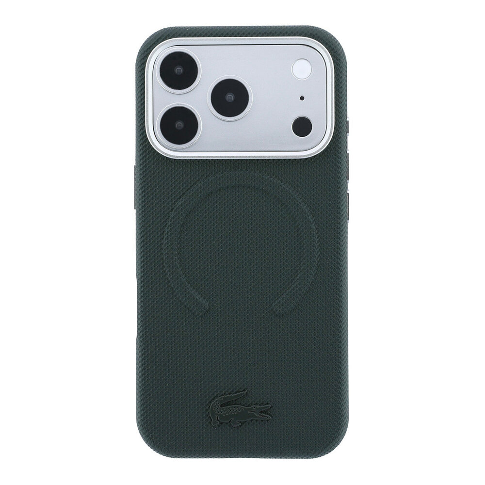 Lacoste Lacoste iPhone 18 Pro Max Hoesje harde behuizing - MagSafe - PVC - Petit Pique - reliëf Sinople