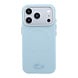 Lacoste Lacoste iPhone 18 Pro Max Hoesje harde behuizing - MagSafe - PVC - Petit Pique - reliëf Lichtblauw