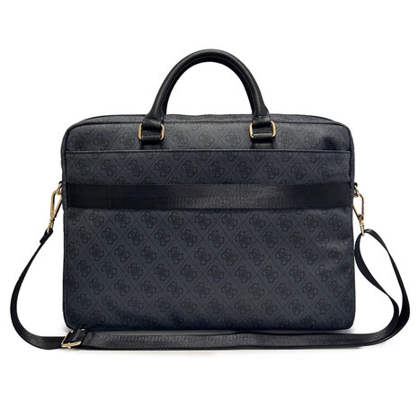 Guess Guess Laptop bag 4G - PU - round 4G logo - classic logo - stripe pattern - 16 inch Black Guess Guess Laptop bag 4G - PU - round 4G logo - classic logo - stripe pattern - 16 inch Black