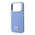 Karl Lagerfeld Karl Lagerfeld iPhone 18 Pro/iPhone 17 Pro Hartschalenhülle MagSafe SW Genarbtes PU Geprägter Ring Kameo-Logo - Hellblau