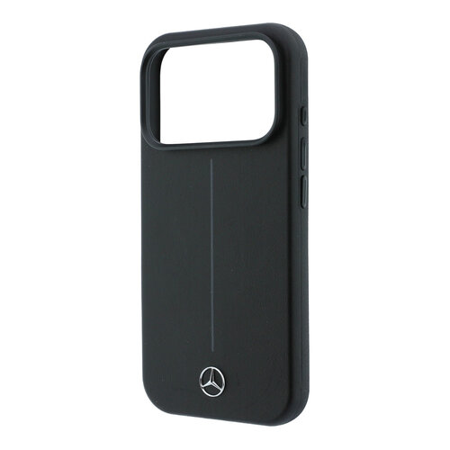 Mercedes-Benz Mercedes-Benz iPhone 18 Pro/iPhone 17 Pro Hartschalenhülle MagSafe PU-Kunstleder Teilbezug Ikonische Linie - Schwarz