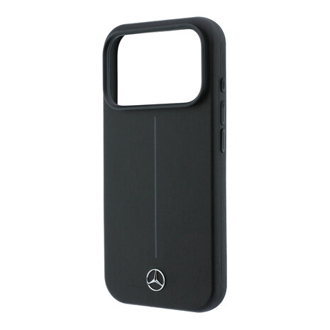 Mercedes-Benz Mercedes-Benz iPhone 18 Pro Hülle Hartschale - MagSafe - PU-Leder - Semi Wrap - Iconic Line Schwarz Mercedes-Benz Mercedes-Benz iPhone 18 Pro Hülle Hartschale - MagSafe - PU-Leder - Semi Wrap - Iconic Line Schwarz