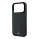 Mercedes-Benz Mercedes-Benz iPhone 18 Pro Hoesje harde behuizing - MagSafe - PU-leer - Semi Wrap - Iconic Line Zwart