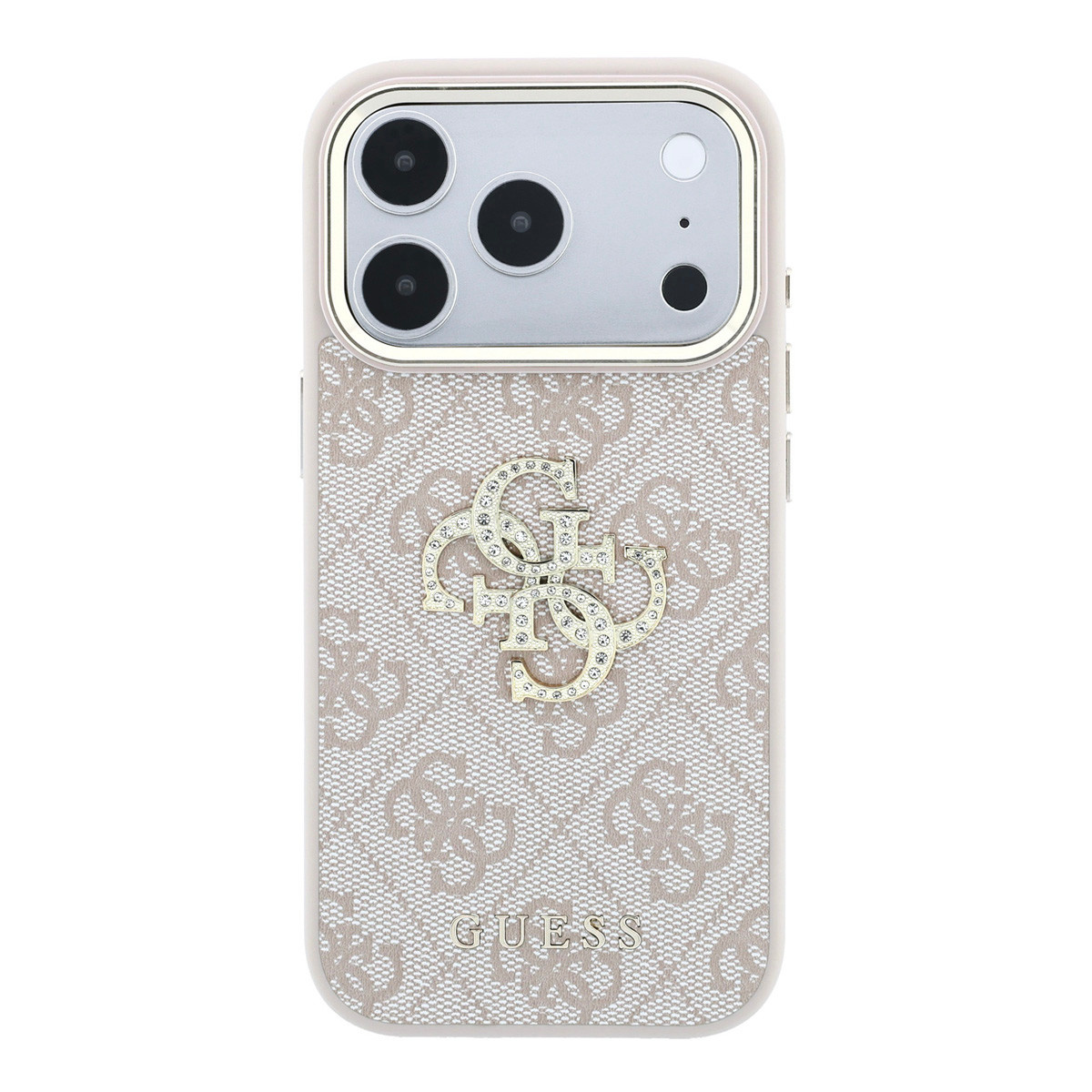 Guess Guess iPhone 18 Pro Max Hoesje harde behuizing - 4G - PU - groot strasslogo Roze, foto 2 van 6
