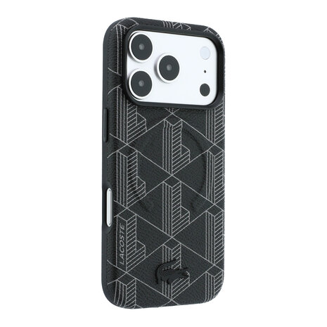 Lacoste Lacoste iPhone 18 Pro Max Hoesje harde behuizing - MagSafe - PVC - The Blend - reliëf Zwart