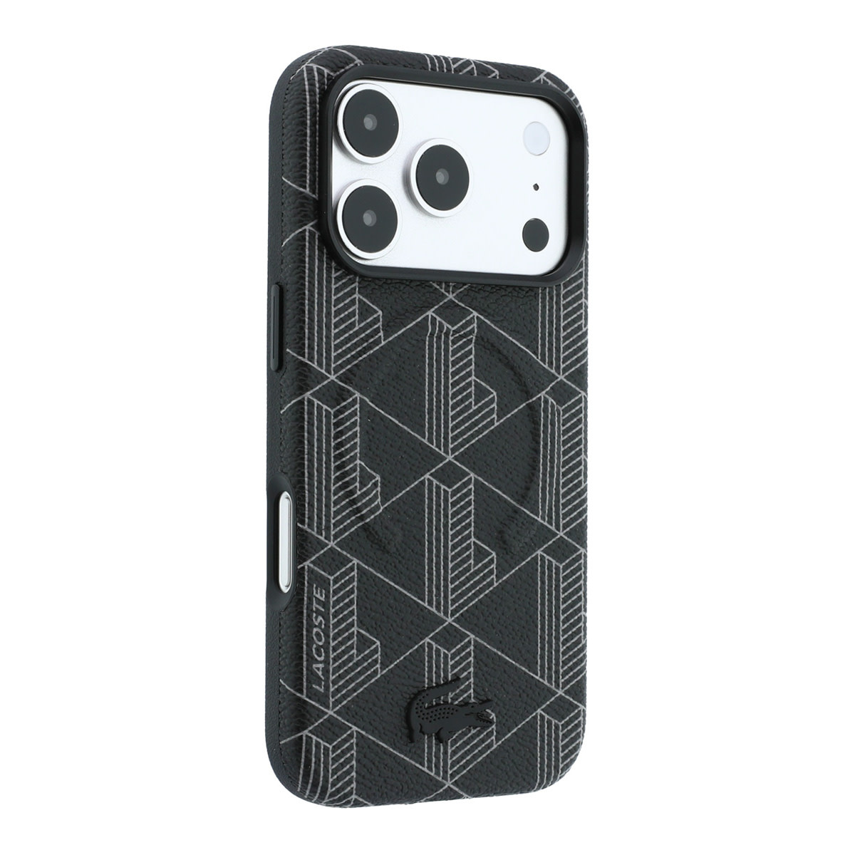 Lacoste Lacoste iPhone 18 Pro Max Hoesje harde behuizing - MagSafe - PVC - The Blend - reliëf Zwart, foto 4 van 6