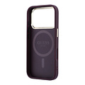 Guess Guess iPhone 18 Pro Max/iPhone 17 Pro Max Hartschalenhülle MagSafe Saffiano Kleines 4G-Logo Klassisches Logo - Bordeaux