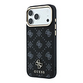 Guess Guess iPhone 18 Pro/iPhone 17 Pro Hartschalenhülle MagSafe Pfingstrose HS Kleines 4G-Logo - Schwarz