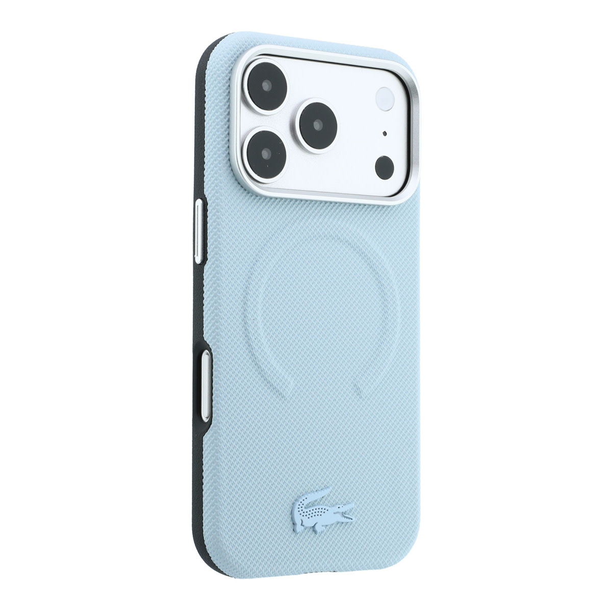 Lacoste Lacoste iPhone 18 Pro Hoesje harde behuizing - MagSafe - PVC - Petit Pique - reliëf Lichtblauw, foto 4 van 6