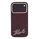 Karl Lagerfeld Karl iPhone 18 Pro Case hard shell - MagSafe - SW - grained PU - resin signature logo Burgundy Karl Lagerfeld Karl iPhone 18 Pro Case hard shell - MagSafe - SW - grained PU - resin signature logo Burgundy
