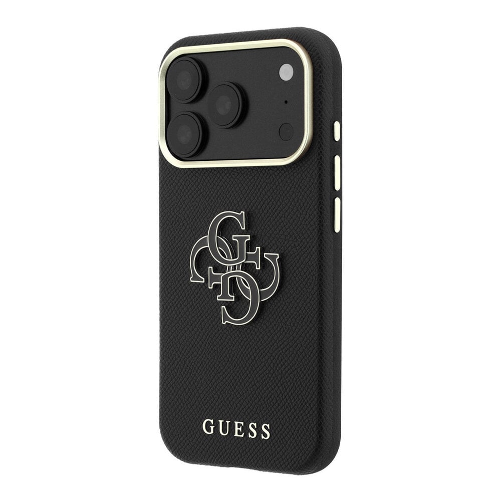 Guess Guess iPhone 18 Pro Max Coque structure rigide - SW - PU grainé - grand logo en résine Noir Guess Guess iPhone 18 Pro Max Coque structure rigide - SW - PU grainé - grand logo en résine Noir