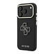 Guess Guess iPhone 18 Pro Max Hülle Hartschale - SW - genarbtes PU - großes Kunstharzlogo Schwarz