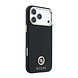 Guess Guess iPhone 18 Pro Hülle Hartschale - MagSafe - SW - genarbtes PU - rundes Strasslogo Schwarz