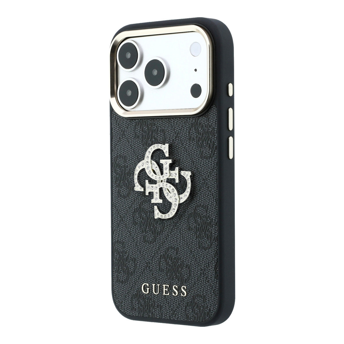 Guess Guess iPhone 18 Pro Hoesje harde behuizing - 4G - PU - groot strasslogo Zwart, foto 4 van 6