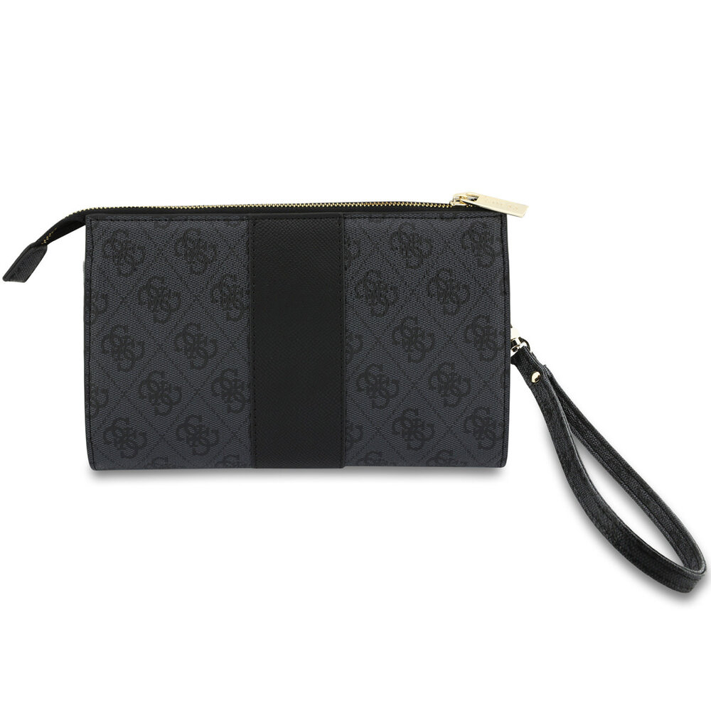 Guess Guess Pochette pour téléphone 4G - PU - logo 4G rond - logo classique - motif à rayures Noir