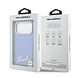 Karl Lagerfeld Karl iPhone 18 Pro Max Coque structure rigide - MagSafe - SW - PU grainé - logo signature en résine Bleu clair