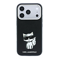 Karl Lagerfeld Karl Lagerfeld iPhone 18 Pro Max/iPhone 17 Pro Max Hartschalenhülle MagSafe SW Glattes PU Choupette Skizze - Schwarz
