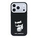 Karl Lagerfeld Karl iPhone 18 Pro Max Coque structure rigide - MagSafe - SW - PU lisse - Choupette Sketch Noir