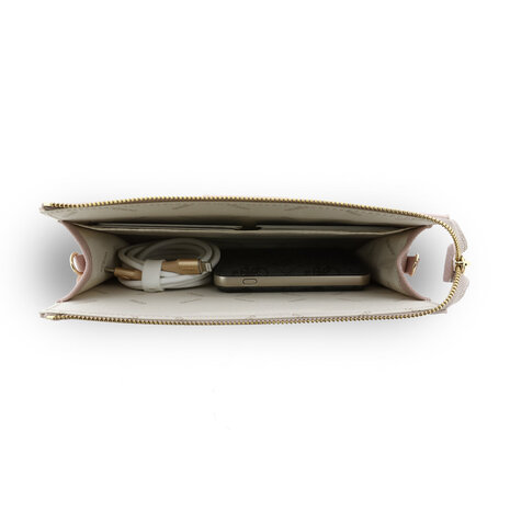 Guess Guess Phone pouch Peony - PU - 4G logo - classic logo - stripe pattern Pink Guess Guess Phone pouch Peony - PU - 4G logo - classic logo - stripe pattern Pink