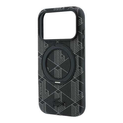 Lacoste Lacoste iPhone 18 Pro/iPhone 17 Pro Hard Case MagSafe PVC The Blend Ring Stand - Black