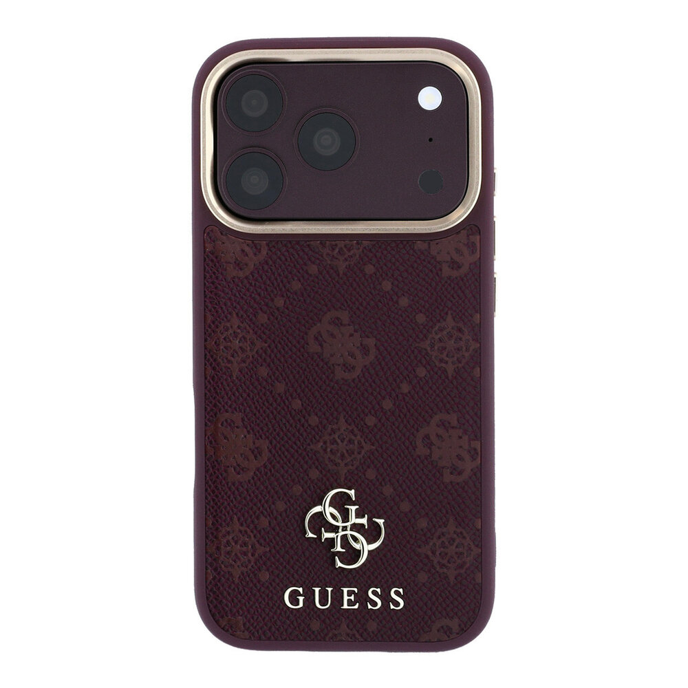 Guess Guess iPhone 18 Pro Hoesje harde behuizing - MagSafe - Peony - HS - 4G - klein logo Bordeauxrood Guess Guess iPhone 18 Pro Hoesje harde behuizing - MagSafe - Peony - HS - 4G - klein logo Bordeauxrood
