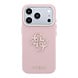 Guess Guess iPhone 18 Pro Case hard shell - SW - grained PU - large resin logo Pink Guess Guess iPhone 18 Pro Case hard shell - SW - grained PU - large resin logo Pink