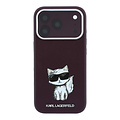 Karl Lagerfeld Karl Lagerfeld iPhone 18 Pro Max/iPhone 17 Pro Max Hartschalenhülle MagSafe SW Glattes PU Choupette Skizze - Bordeaux