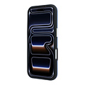 Guess Guess iPhone 18 Pro/iPhone 17 Pro Hartschalenhülle SW Genarbtes PU Großes Kunstharzlogo - Hellblau