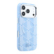 Lacoste Lacoste iPhone 18 Pro Hoesje harde behuizing - MagSafe - PVC - The Blend - reliëf Lichtblauw
