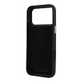 Karl Lagerfeld Karl Lagerfeld iPhone 18 Pro Max/iPhone 17 Pro Max Hartschalenhülle SW PU Saffiano Karl und Choupette Kopf-Anstecker Logo - Schwarz