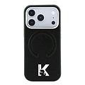 Karl Lagerfeld Karl Lagerfeld iPhone 18 Pro/iPhone 17 Pro Hartschalenhülle MagSafe SW Genarbtes PU Geprägter Ring Kameo-Logo - Schwarz