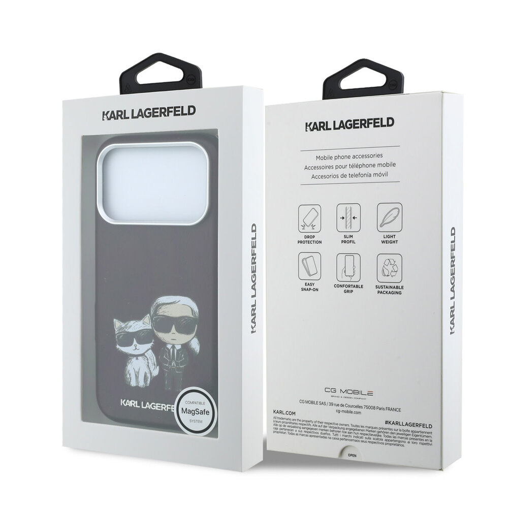 Karl Lagerfeld Karl iPhone 18 Pro Max Case hard shell - MagSafe - SW - smooth PU - KC Bodies Sketch Burgundy Karl Lagerfeld Karl iPhone 18 Pro Max Case hard shell - MagSafe - SW - smooth PU - KC Bodies Sketch Burgundy