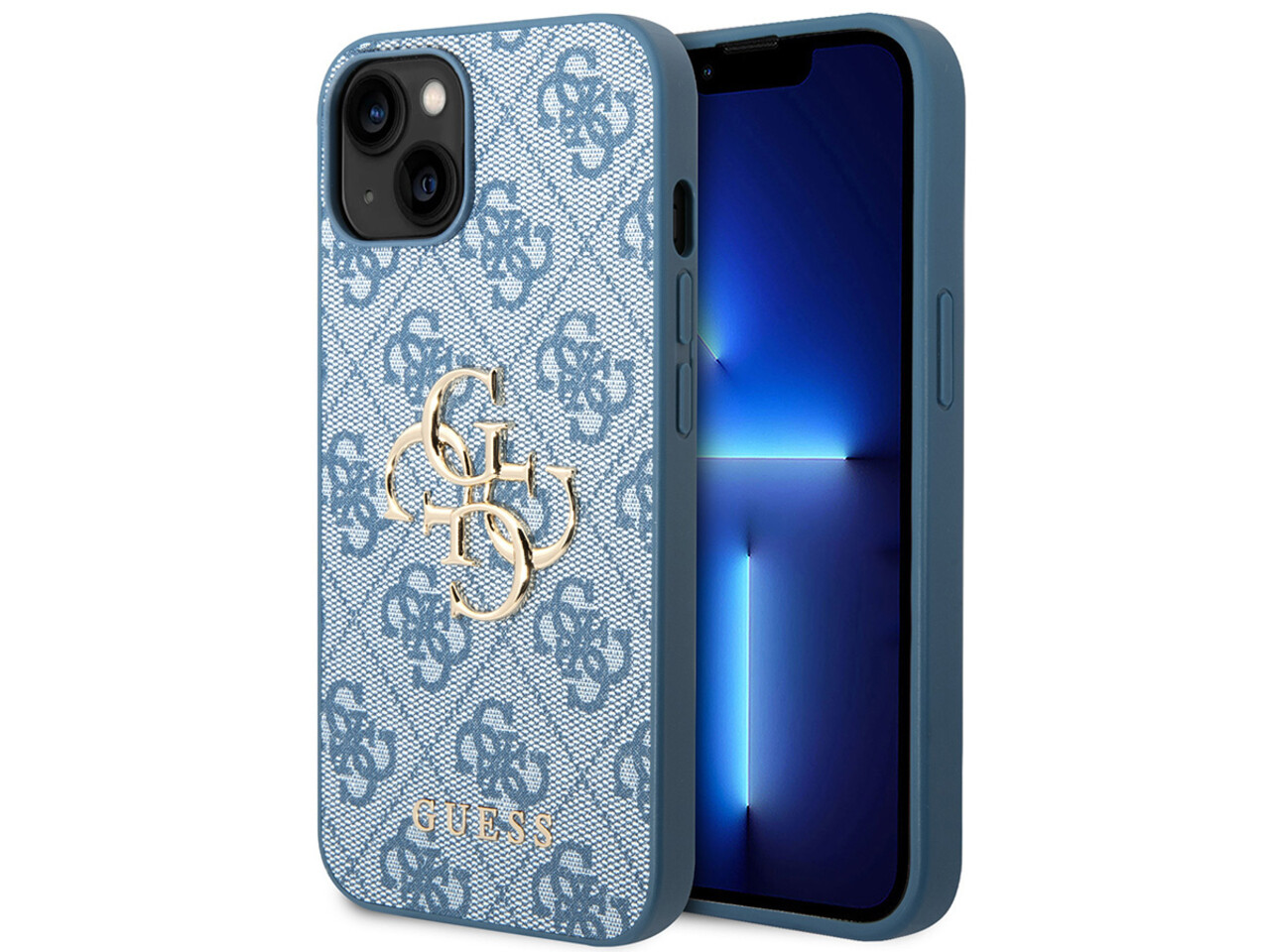 Guess Guess iPhone 15 Plus Backcover hoesje - Big 4G Monogram Case - Blauw Guess Guess iPhone 15 Plus Backcover hoesje - Big 4G Monogram Case - Blauw