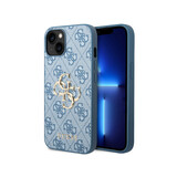 Guess Guess iPhone 15 Plus Back cover coque - Big 4G Monogram Case - Bleu Guess Guess iPhone 15 Plus Back cover coque - Big 4G Monogram Case - Bleu
