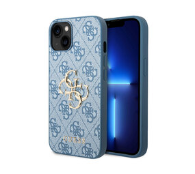 Guess Guess iPhone 15 Plus Backcover hoesje - Big 4G Monogram Case - Blauw Guess Guess iPhone 15 Plus Backcover hoesje - Big 4G Monogram Case - Blauw