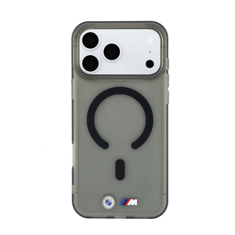 BMW BMW iPhone 18 Pro / iPhone 17 Pro Phone case MagSafe - IML - frosted finish - hard shell - metal logos Black