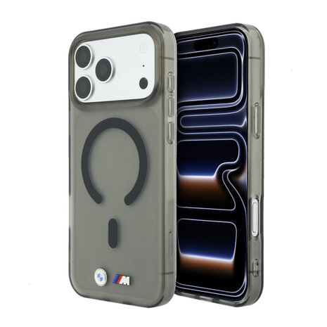 BMW BMW iPhone 18 Pro / iPhone 17 Pro Phone case MagSafe - IML - frosted finish - hard shell - metal logos Black