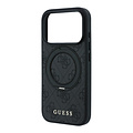 Guess Guess iPhone 18 Pro/iPhone 17 Pro Hartschalenhülle MagSafe PU 4G Ringständer Klassisches Logo - Schwarz
