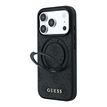 Guess Guess iPhone 18 Pro/iPhone 17 Pro Hartschalenhülle MagSafe PU 4G Ringständer Klassisches Logo - Schwarz
