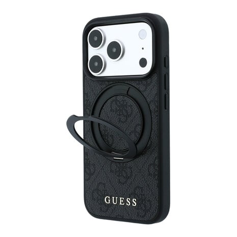 Guess Guess iPhone 18 Pro / iPhone 17 Pro Coque de téléphone MagSafe - 4G - PU - coque rigide - support à anneau - logo classique Noir Guess Guess iPhone 18 Pro / iPhone 17 Pro Coque de téléphone MagSafe - 4G - PU - coque rigide - support à anneau - logo classique Noir