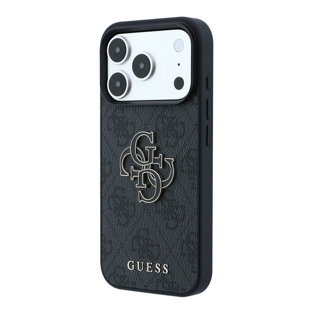 Guess Guess iPhone 18 Pro / iPhone 17 Pro Handyhülle 4G - PU - Hartschale - großes Harzlogo Schwarz Guess Guess iPhone 18 Pro / iPhone 17 Pro Handyhülle 4G - PU - Hartschale - großes Harzlogo Schwarz
