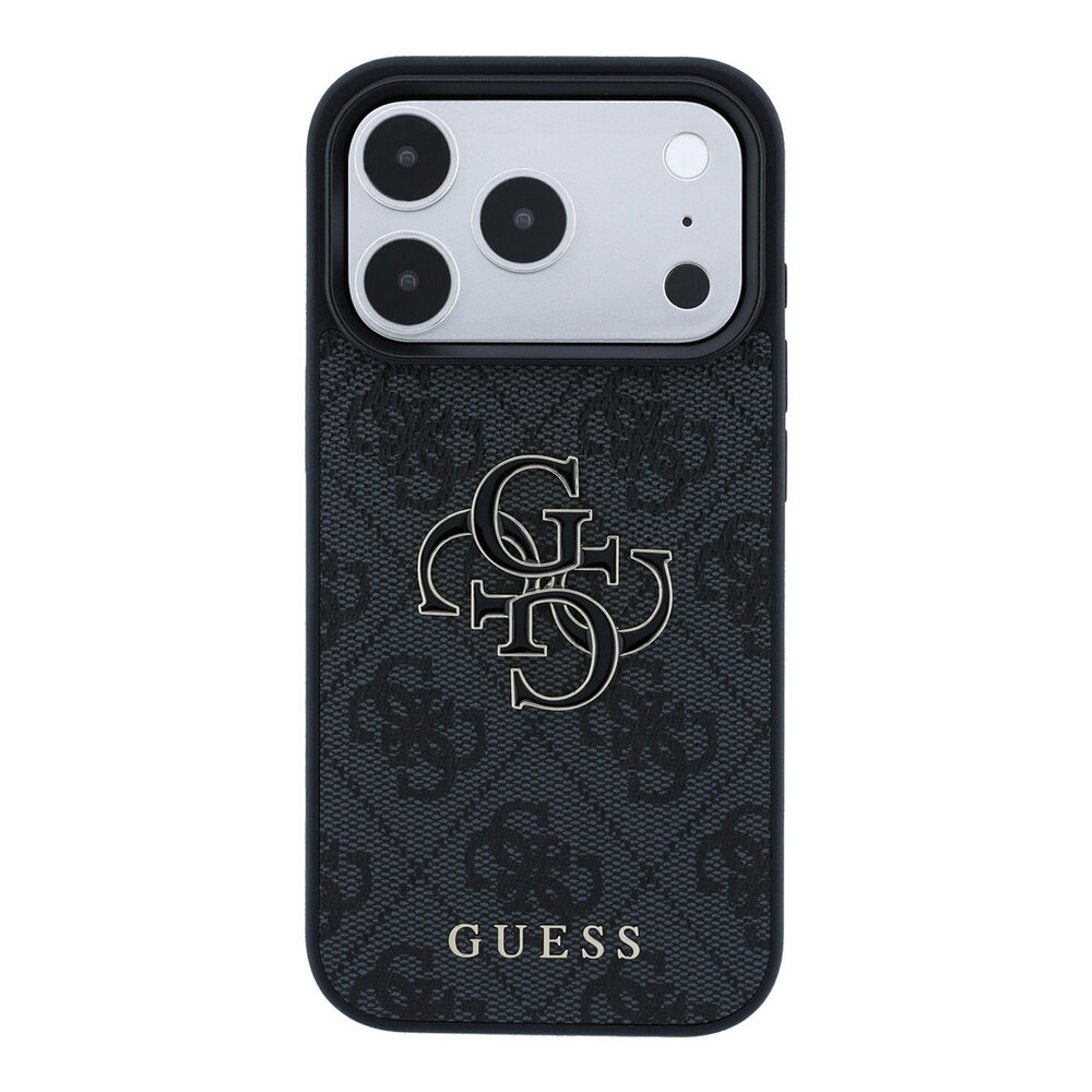 Guess Guess iPhone 18 Pro / iPhone 17 Pro Phone case 4G - PU - hard shell - large resin logo Black