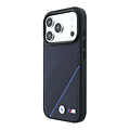 BMW BMW iPhone 18 Pro/iPhone 17 Pro Hartschalenhülle MagSafe PU Reifenprofil Linienmuster Metalllogos - Hellblau