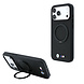 BMW BMW M iPhone 18 Pro / iPhone 17 Pro Coque de téléphone MagSafe - PU - Kevlar - coque rigide - support à anneau - logos métalliques Noir