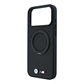 BMW BMW M iPhone 18 Pro/iPhone 17 Pro Hartschalenhülle MagSafe PU Kevlar Ringständer Metalllogos - Schwarz